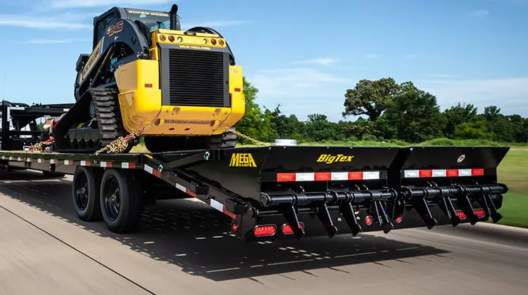 Construction Equipment on Big Tex Flatbed Gooseneck