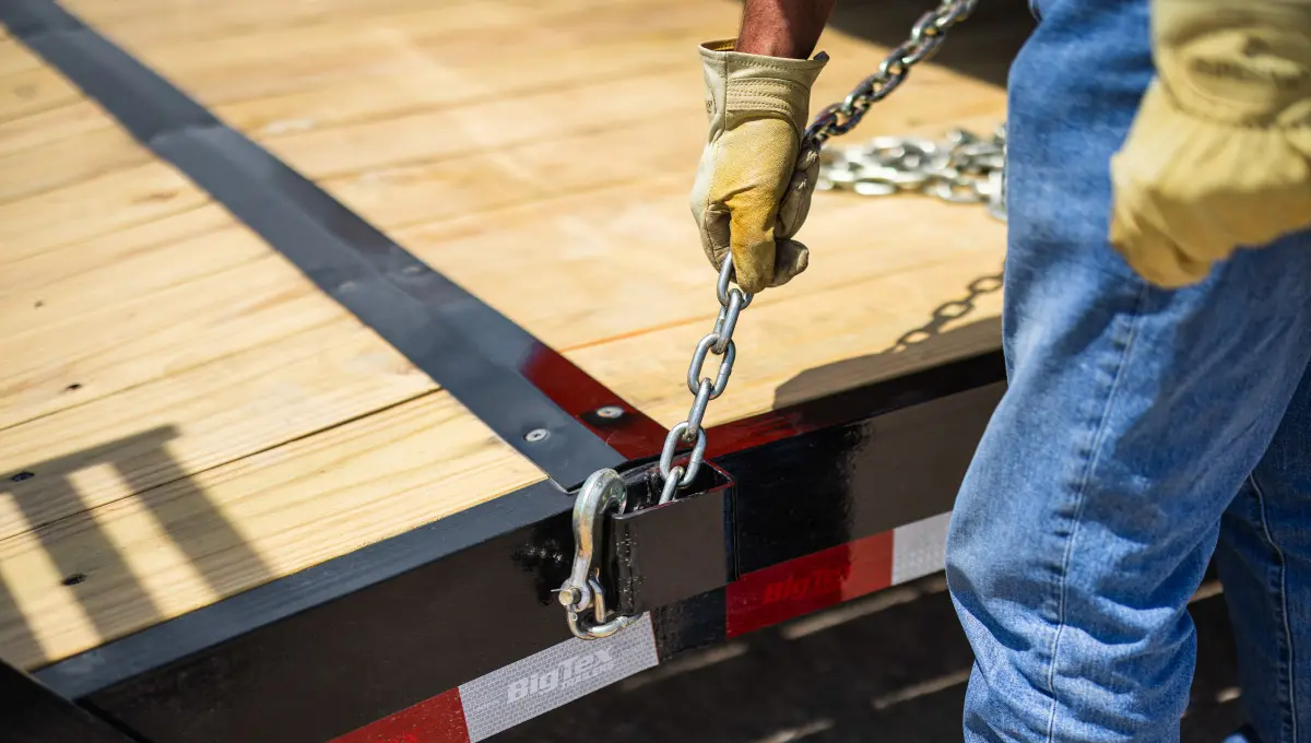 Chain on Big Tex 14EB Trailer